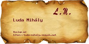 Luda Mihály névjegykártya
