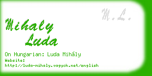 mihaly luda business card